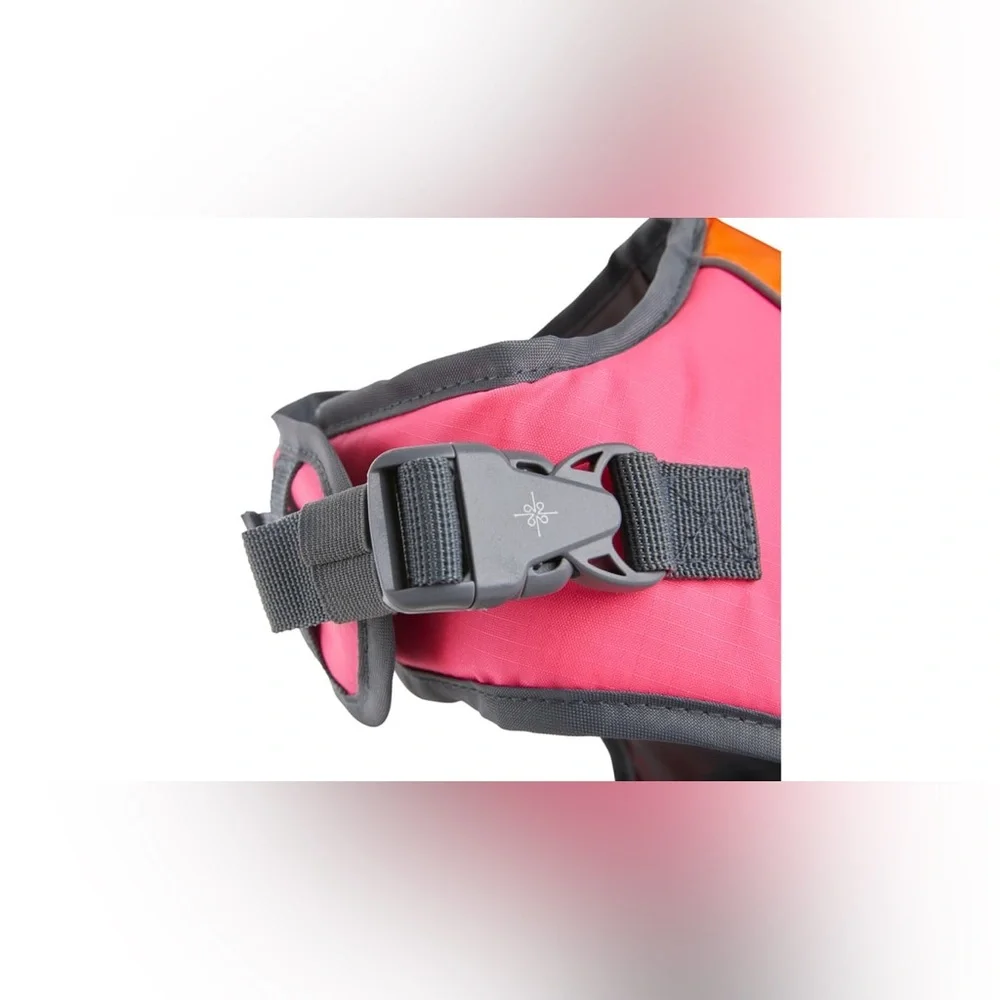 Pink & Orange Dog Flotation Vest, Medium